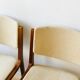 Ensemble de 4 chaises vintage en teck et laine