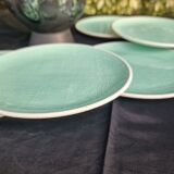 Set of 6 SALINS Deauville dessert plates, GREEN model