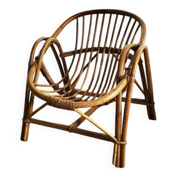 Fauteuil enfant en rotin