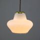 Small Mid-Century Italian Brass and Opaline Pendant Lamp