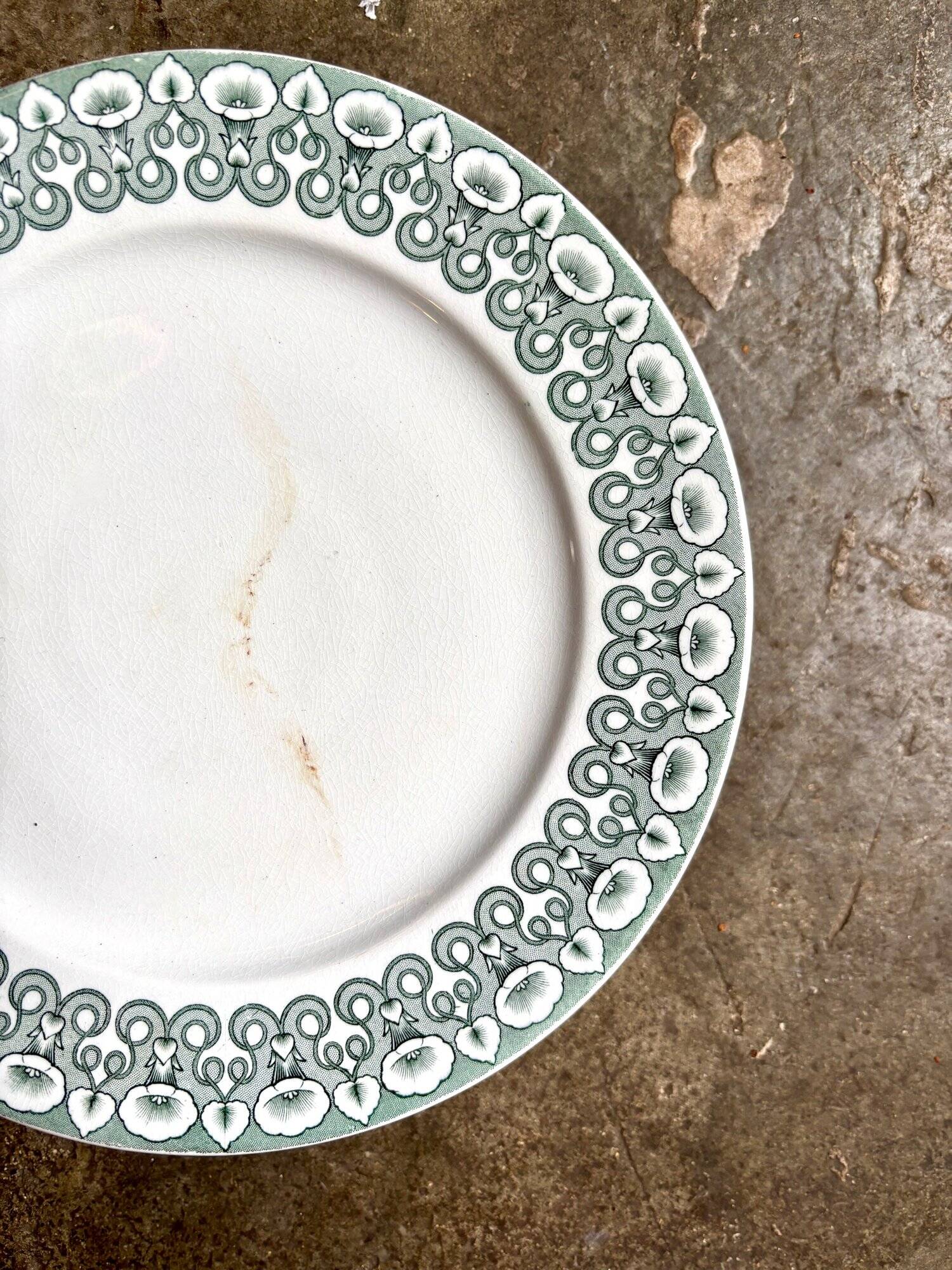 BWM&Co ironstone cake plate, "Lucien" service