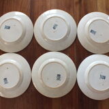 7 flat plates in Terre de Fer St Amand model Boule de Neige