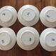 7 flat plates in Terre de Fer St Amand model Boule de Neige
