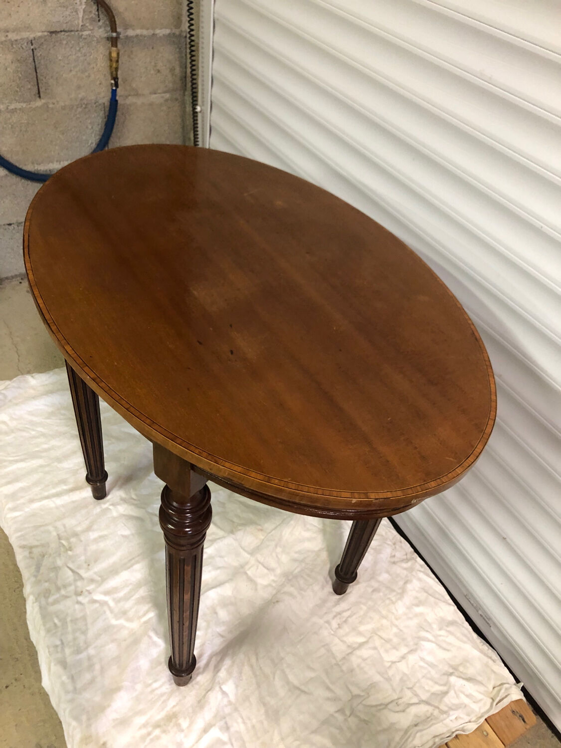 Solid wood oval table 1930