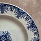 Semi-deep plate Terre de Fer Clairefontaine LG Normandy 19th century blue decoration