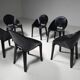 Set of six "Lira" dining chairs by Mario Bellini for Cassina, Italy, 1980s.