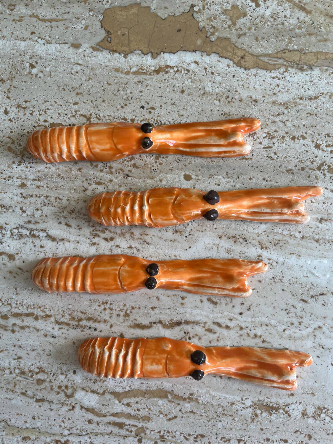 4 ceramic langoustine knife rests