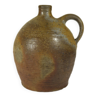 Bonbonne cruche ancienne en gres emaille