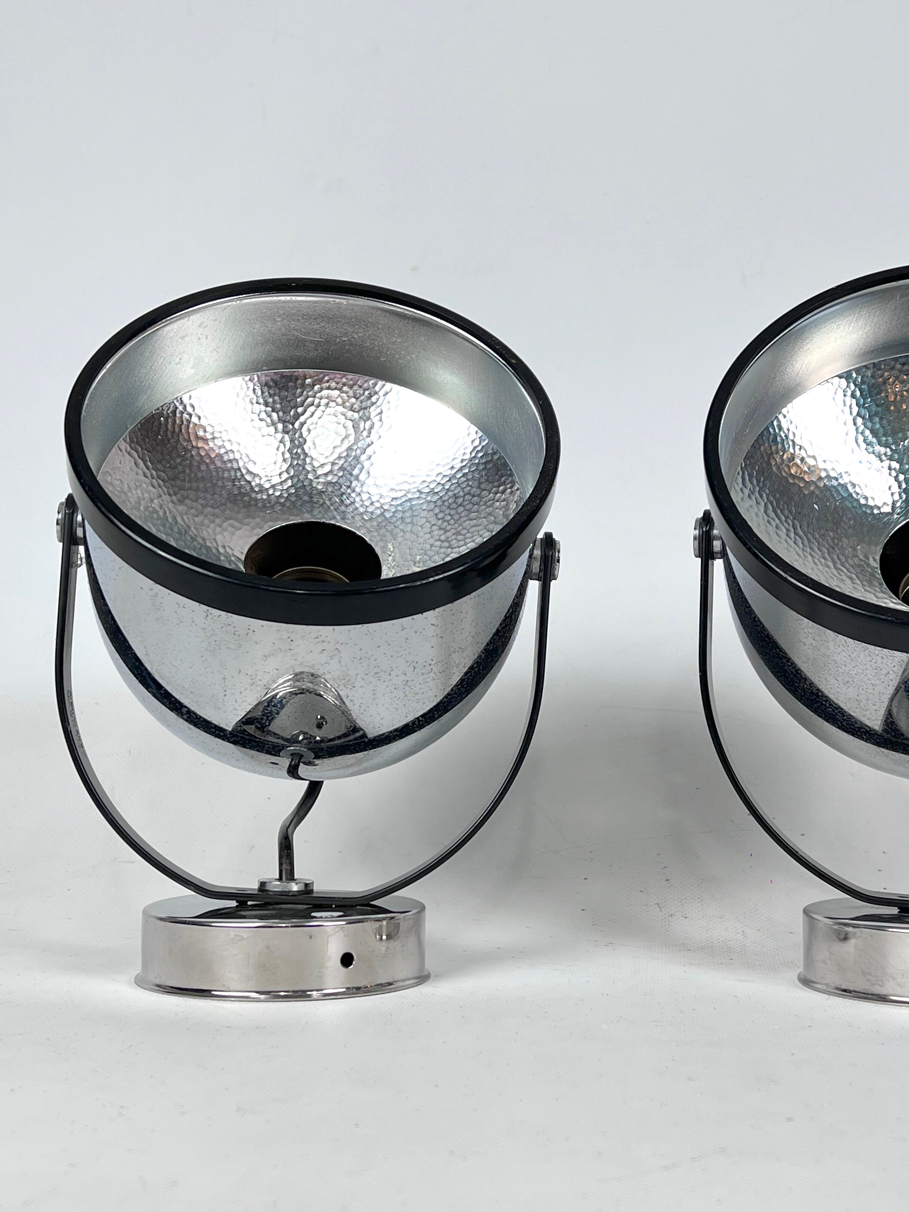 Paire d'appliques orientables Gae Aulenti pour Stilnovo, Italie des années 1970