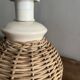 Pieds de lampes de chevet boule en rotin tressé