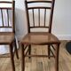 set of 4 bistro chairs in turned wood and canework stamped early 20th century