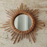 Rattan sun mirror