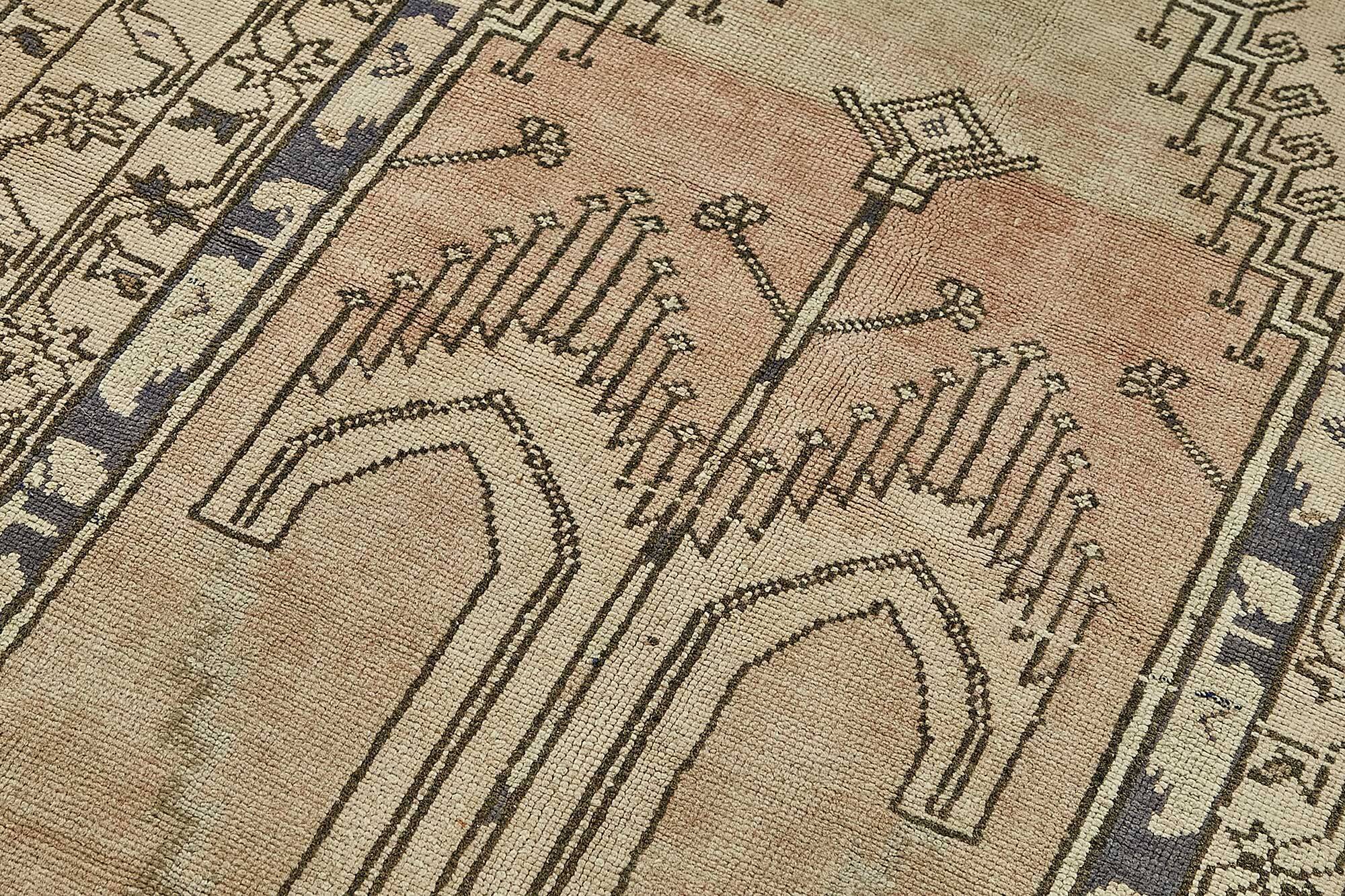 Turkish Vintage Anatolian Rug 104 cm x 195 cm