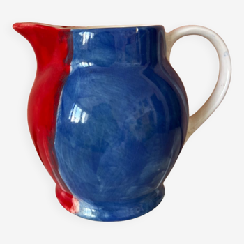 Pichet en céramique bleu blanc rouge Emma Bridgewater Pottery Café Made in England