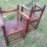 Chaises à bras Renaissance fin 16e debut 17eme siècle