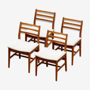 Série de 4 chaises scandinaves vintage