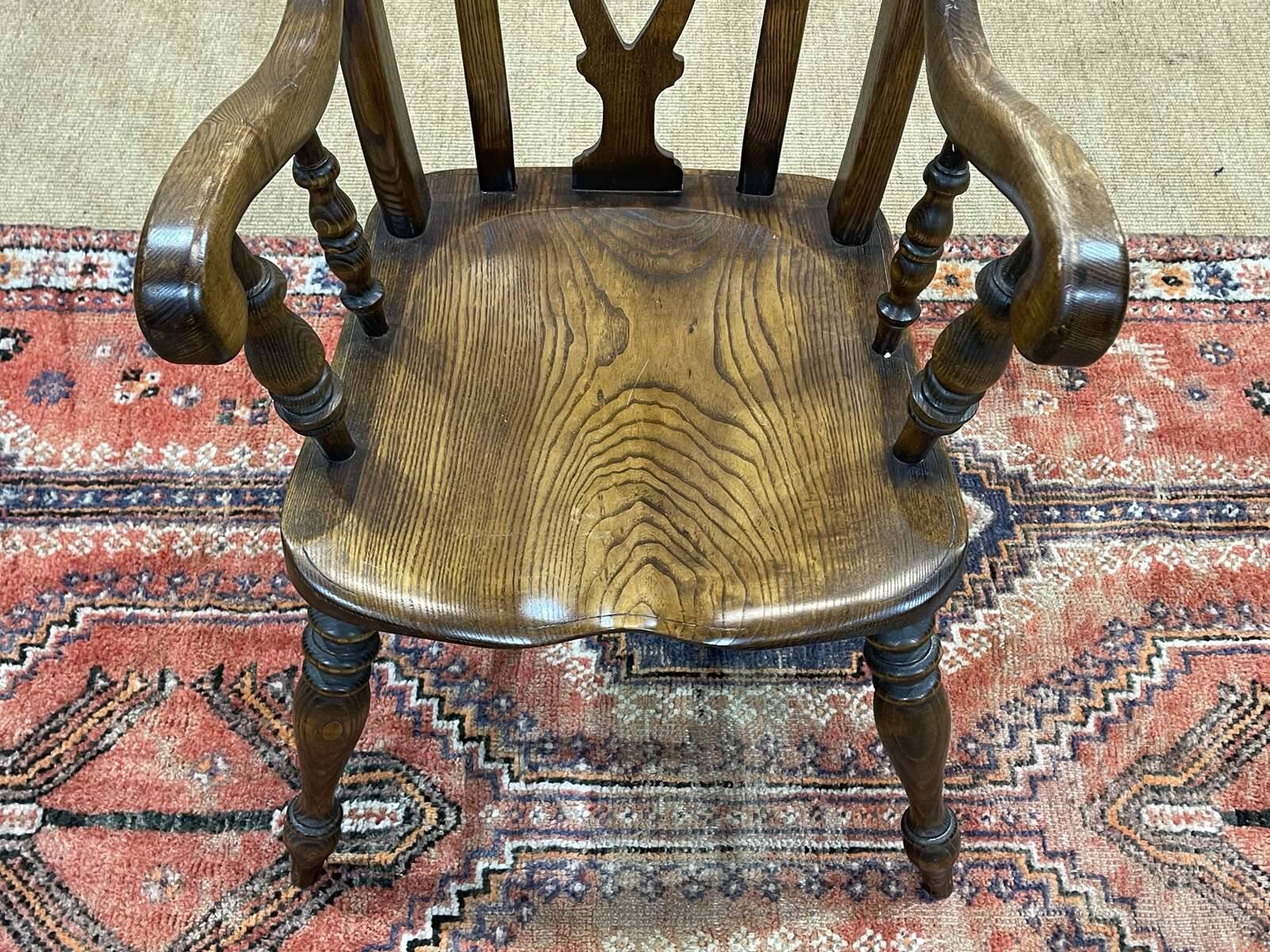 1950s English ash armchair