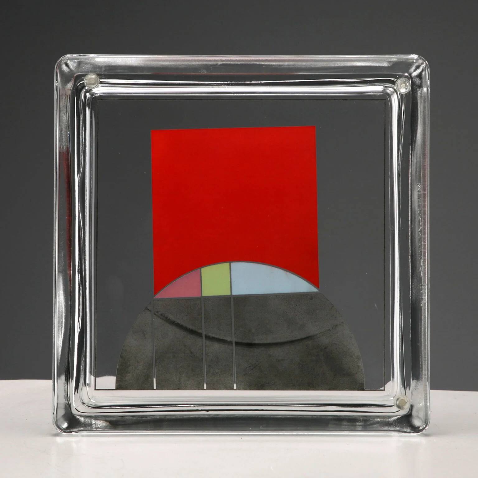 Vintage glass pocket vases, design by Eugenio Carmi, Italy 1999