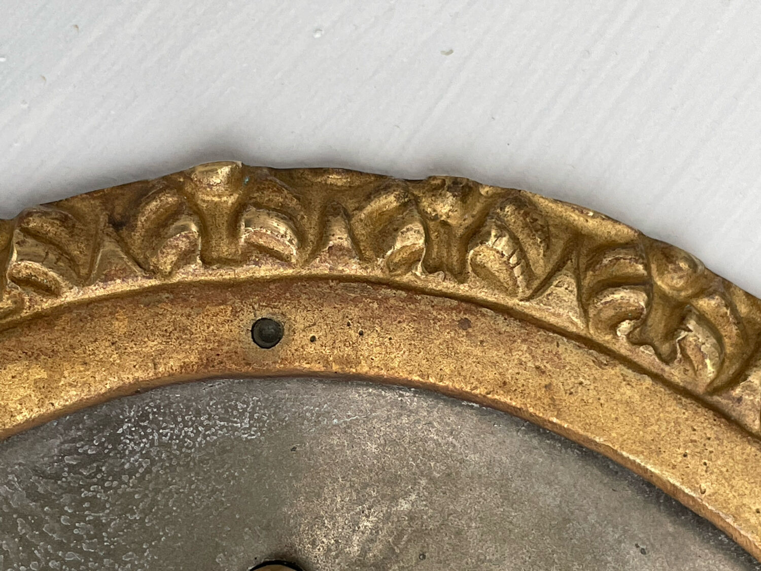 Old ceiling lamp crystal and bronze 1900