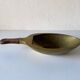 Decorative brass bowl with wooden handle, 1970s, Turin, Italy.