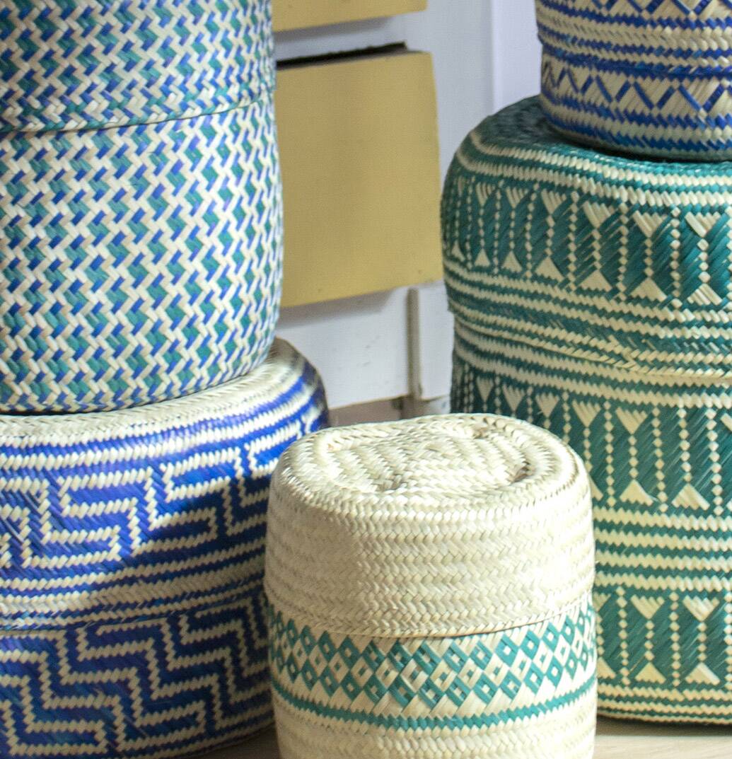 Mexican basket fine weaving