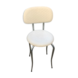 Chair for bathroom or child, chrome legs and curved vintage
