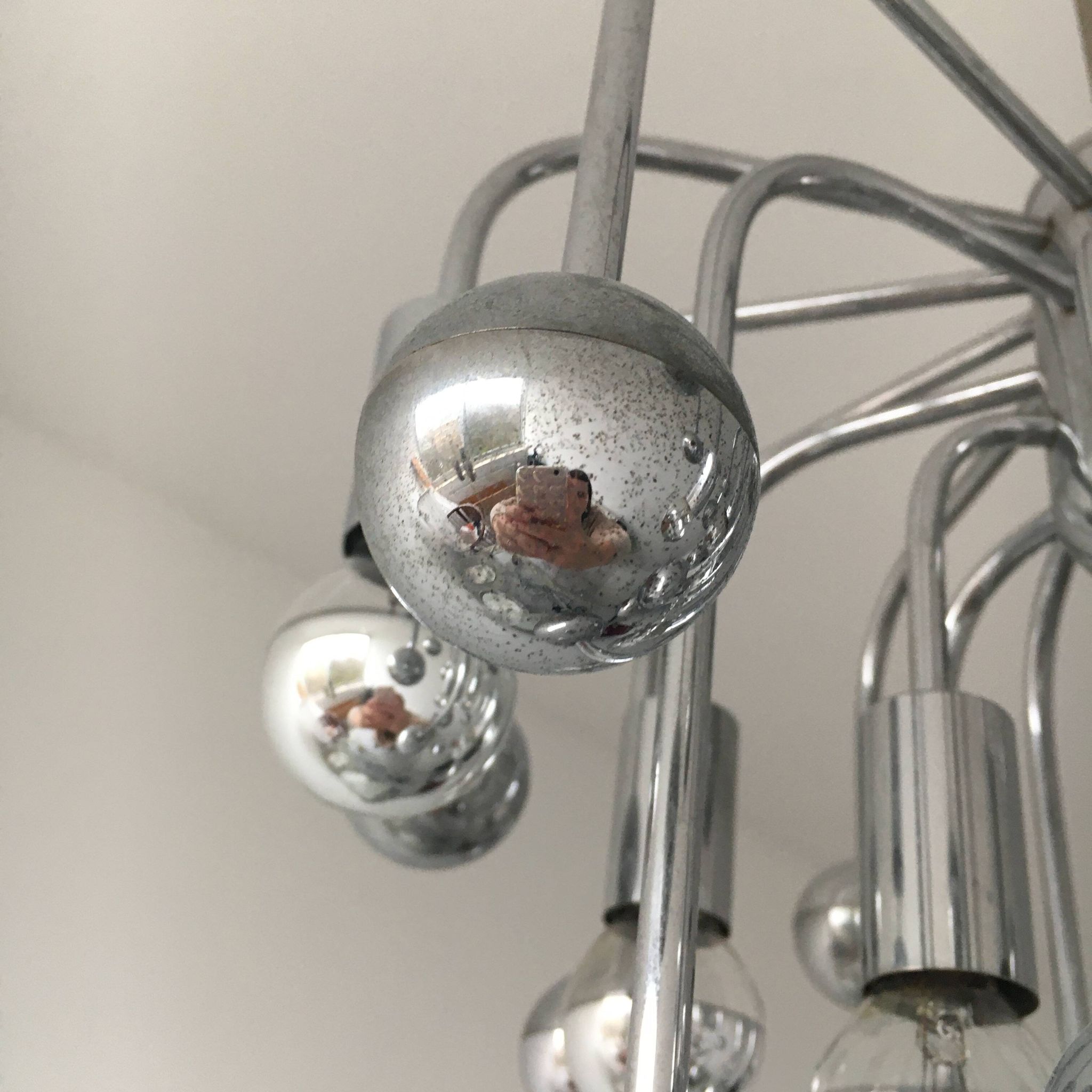 Space age sixties design sputnik hanging lamp, 1960’s
