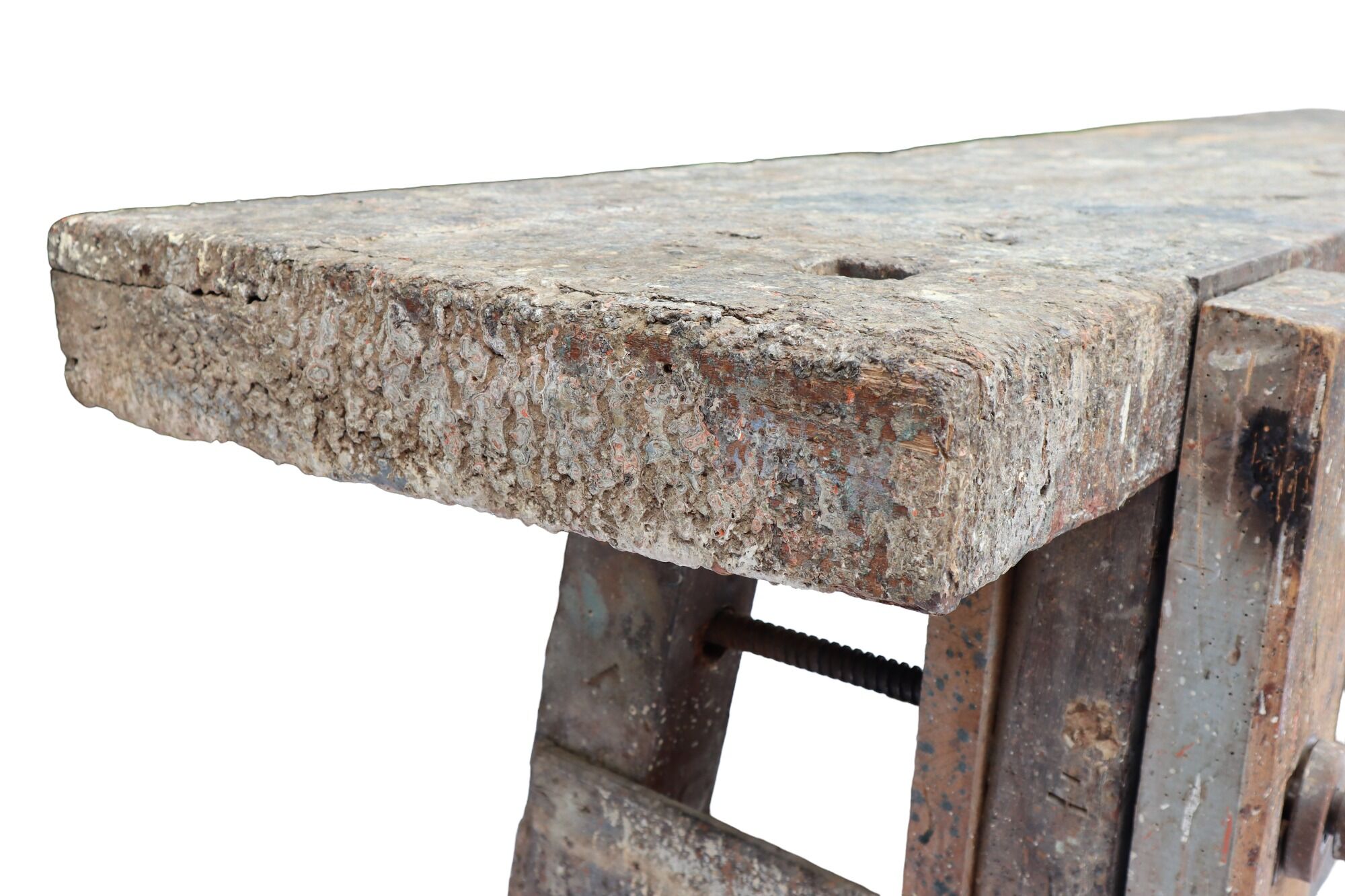 Wooden workbench xxl industrial character welder weathered 251cm