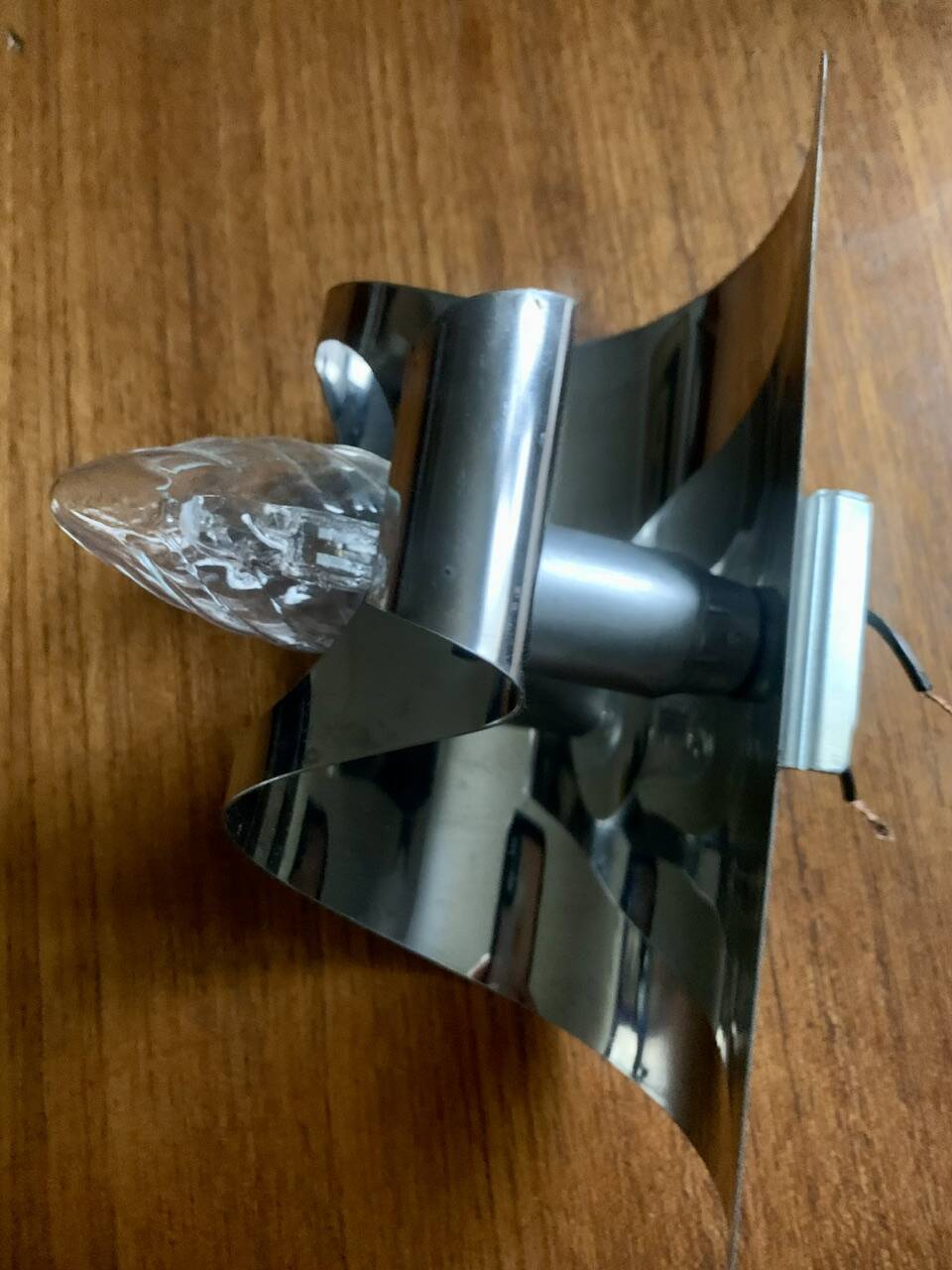 Pair of vintage chrome wall lights, circa 70's