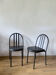 Metal and faux leather chairs by Mallet Stevens