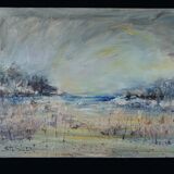 Aimé Daniel Steinlen (1923-1996) "The Sleeping Waters", oil on canvas signed