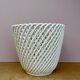 Vintage woven ceramic plant pot