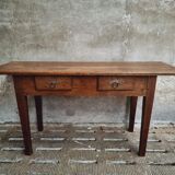 Old side table oak with drawers