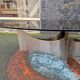 1970 coffee table in brushed steel