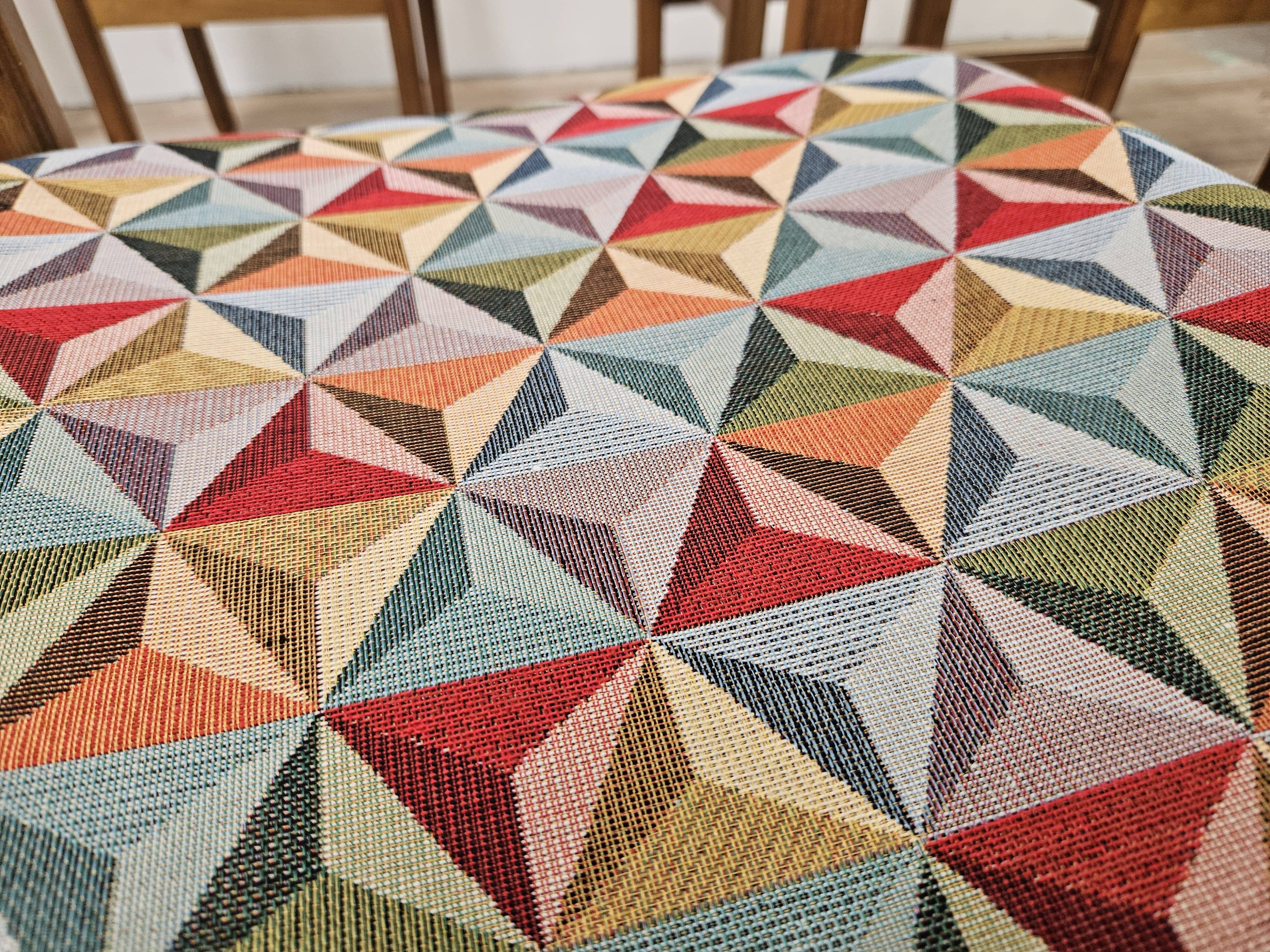 Chaises de salle à manger en hêtre des années 1950 avec assise géométrique