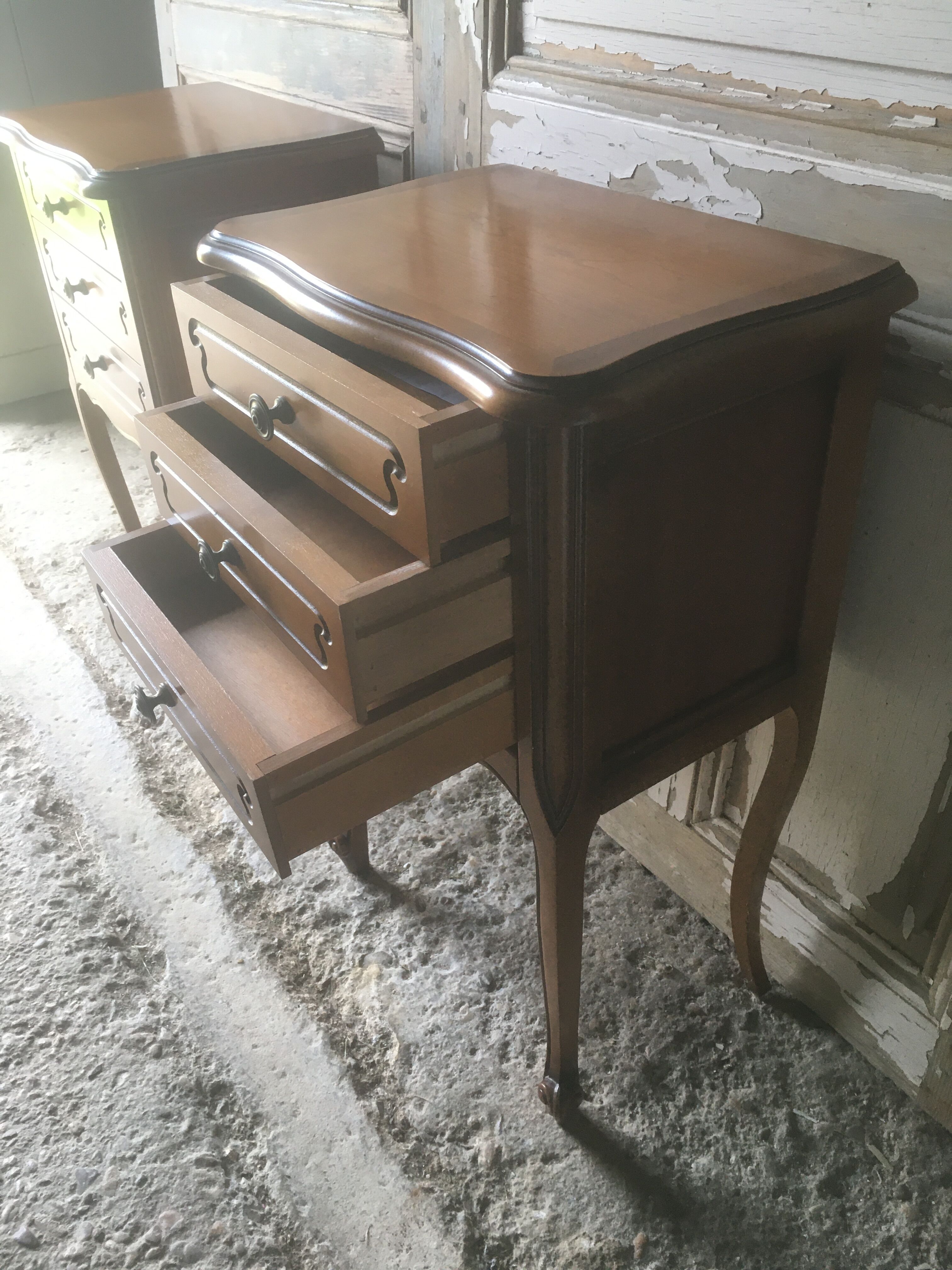 Pair of pine bedside tables
