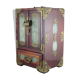 Very large Chinese wooden jewelry box adorned with jade plates