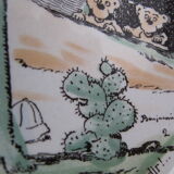 Set of 4 speaking plates Sarreguemines, Benjamin Rabier