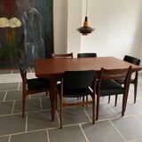 6 vintage mismatched Scandinavian teak chairs