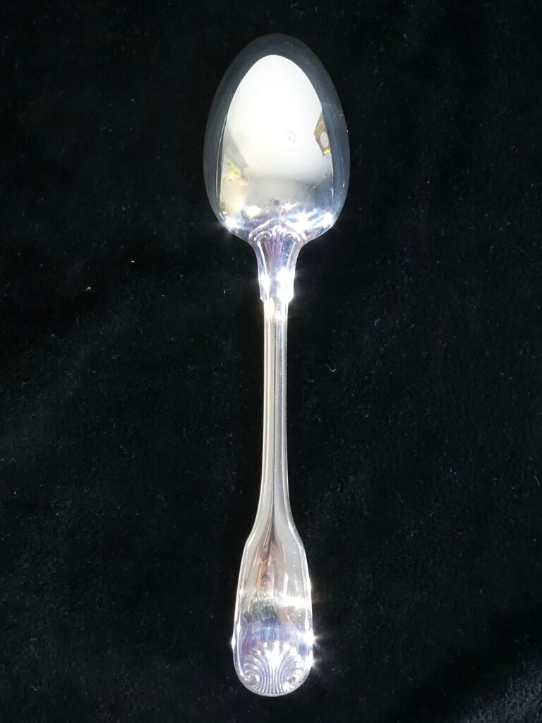 12 spoons Christofle model Vendome in silver metal