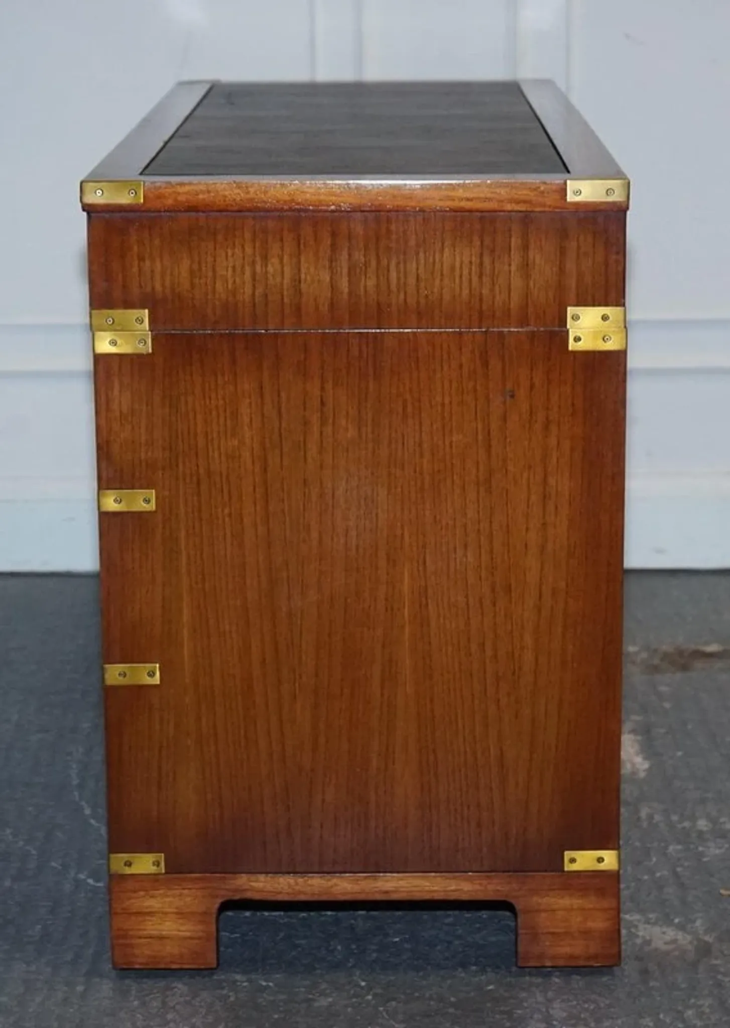 Vintage Military Campaign Desk with Brass Fittings
