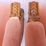 Pair of Louis XVI-style convertible armchairs