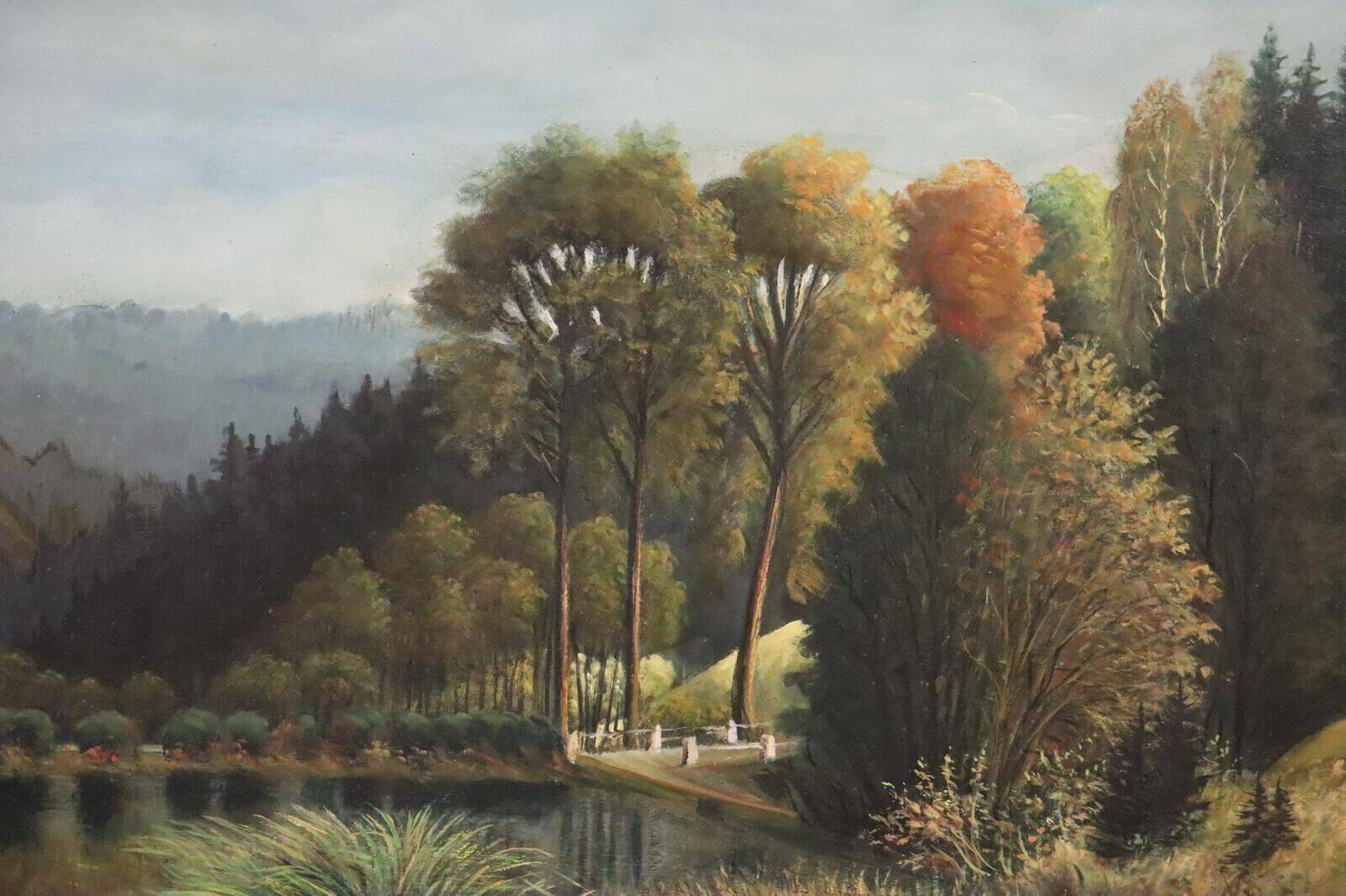Painting Signed Landscape Oil Painting