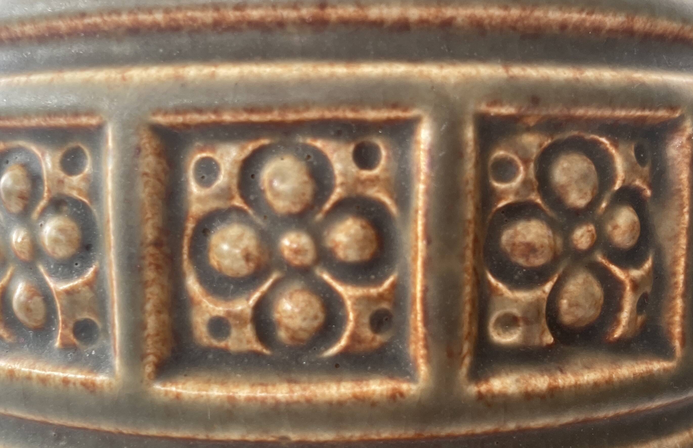 Mat green Tundra vase by Scheurich West Germany