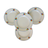 4 dessert plates of Gien model Nice