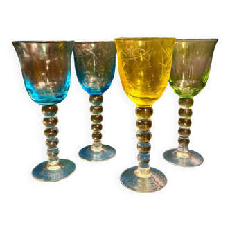Set of Saint Louis type glasses.