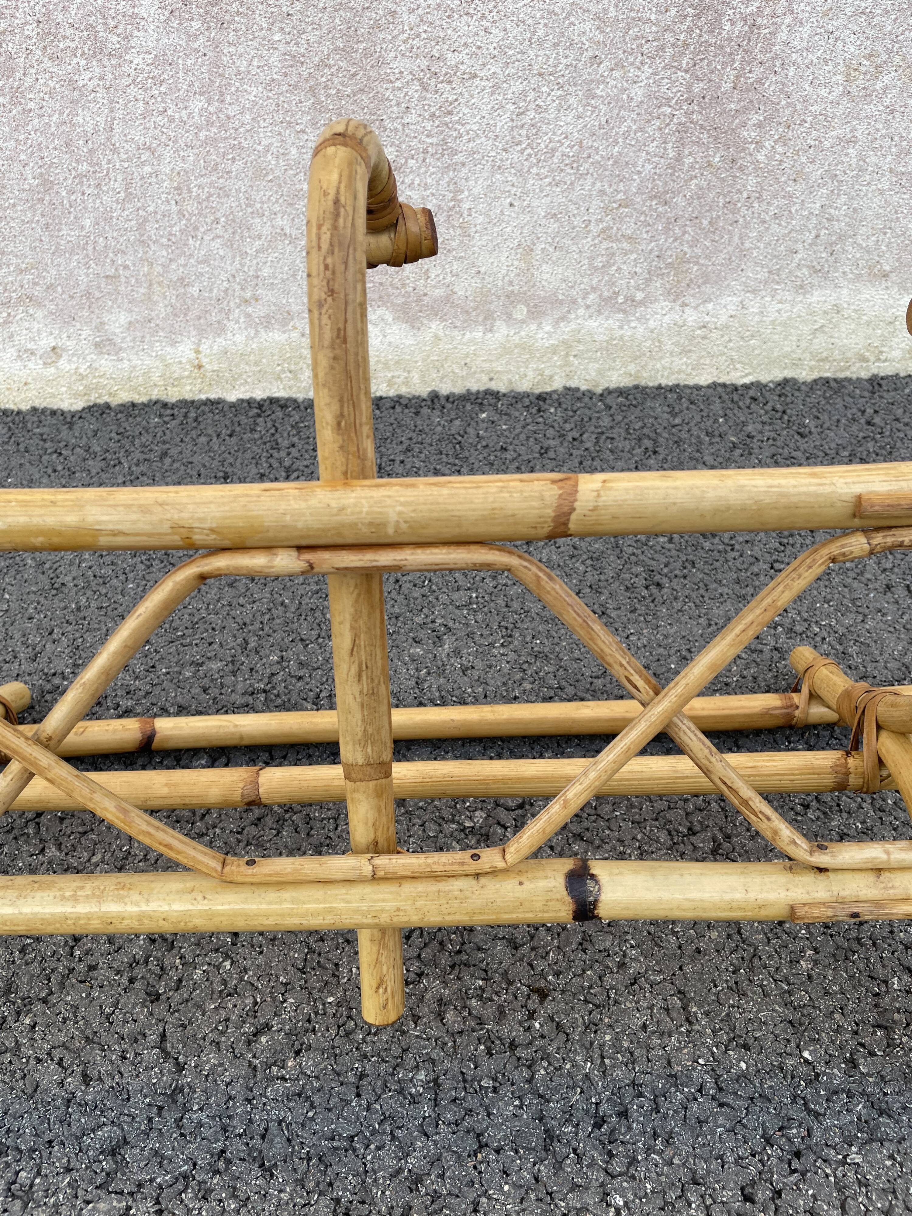Rattan coat rack
