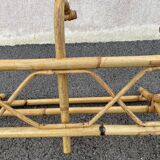 Rattan coat rack