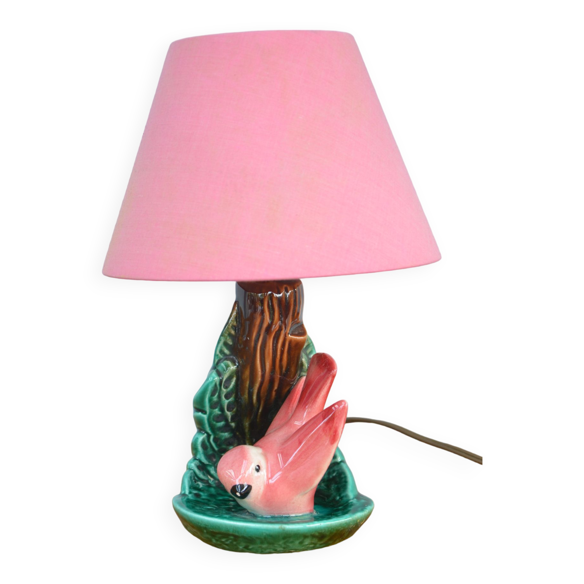 Barbtine lamp with little pink bird