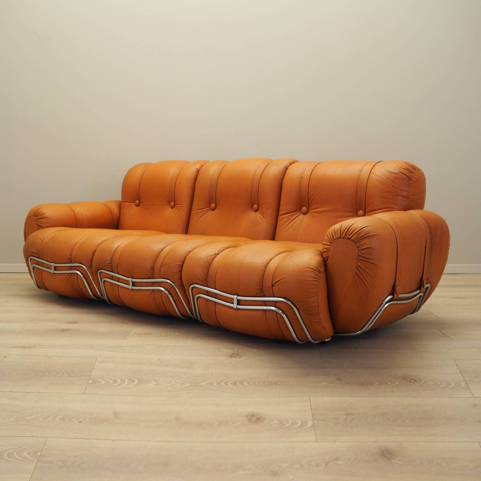 Orange sofa, Space Age design, 1960s, production: Italy